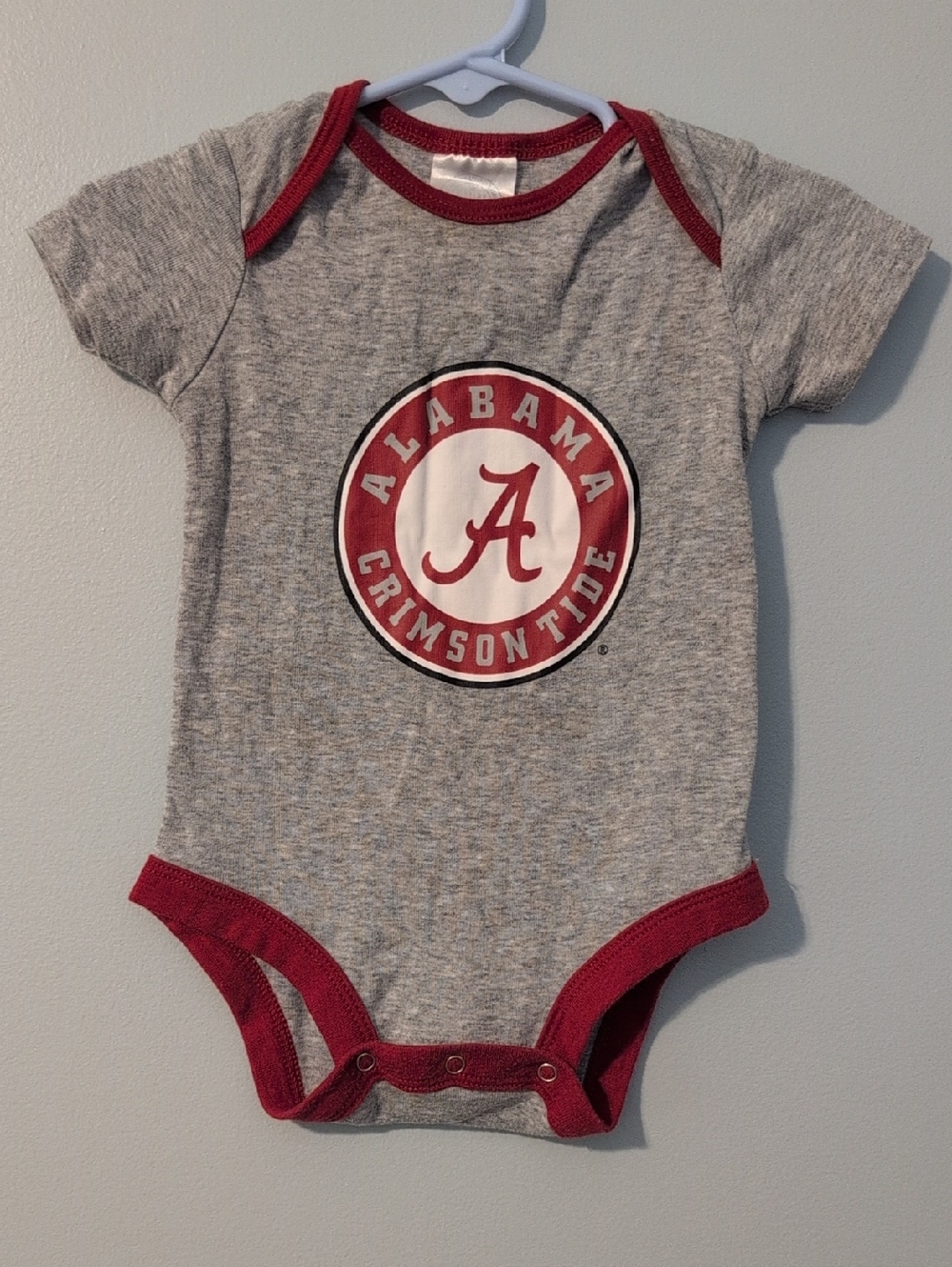 Rivalry Threads Grey and Crimson Infant Bodysuit
